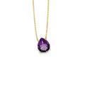 Pink Amethyst Pendant 9ct Yellow Gold