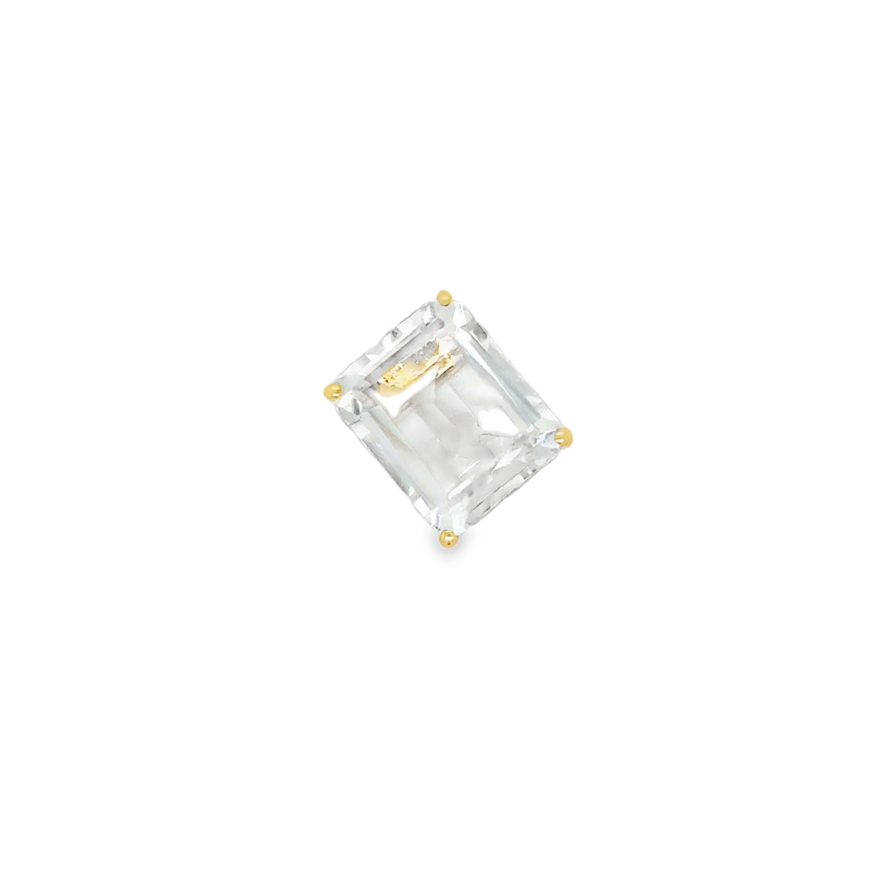 Emerald and Quartz Pendant – 9ct Yellow Gold 9ct Yellow Gold