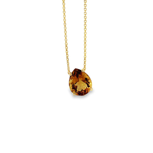 Citrine Pendant 9ct Yellow Gold