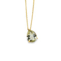 Green Amethyst Pendant 9ct Yellow Gold