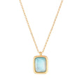 Itanial Blue Quartz Pendant Sterling Silver, Gold Plated