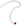 Ruby Pendant Necklace 9ct White Gold / 400mm