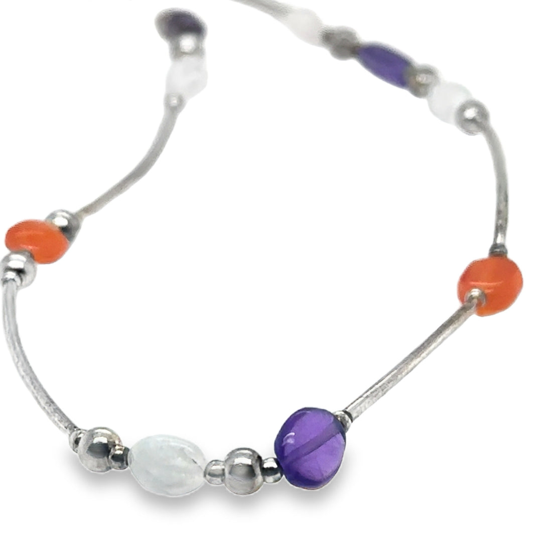 Amethyst and Quartz Necklace – Sterling Silver Sterling Silver