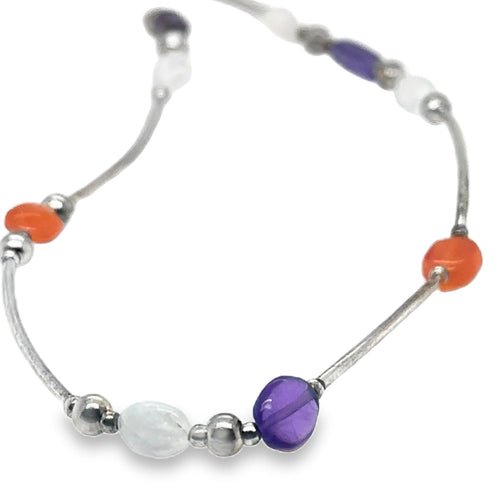 Amethyst and Quartz Necklace – Sterling Silver Sterling Silver