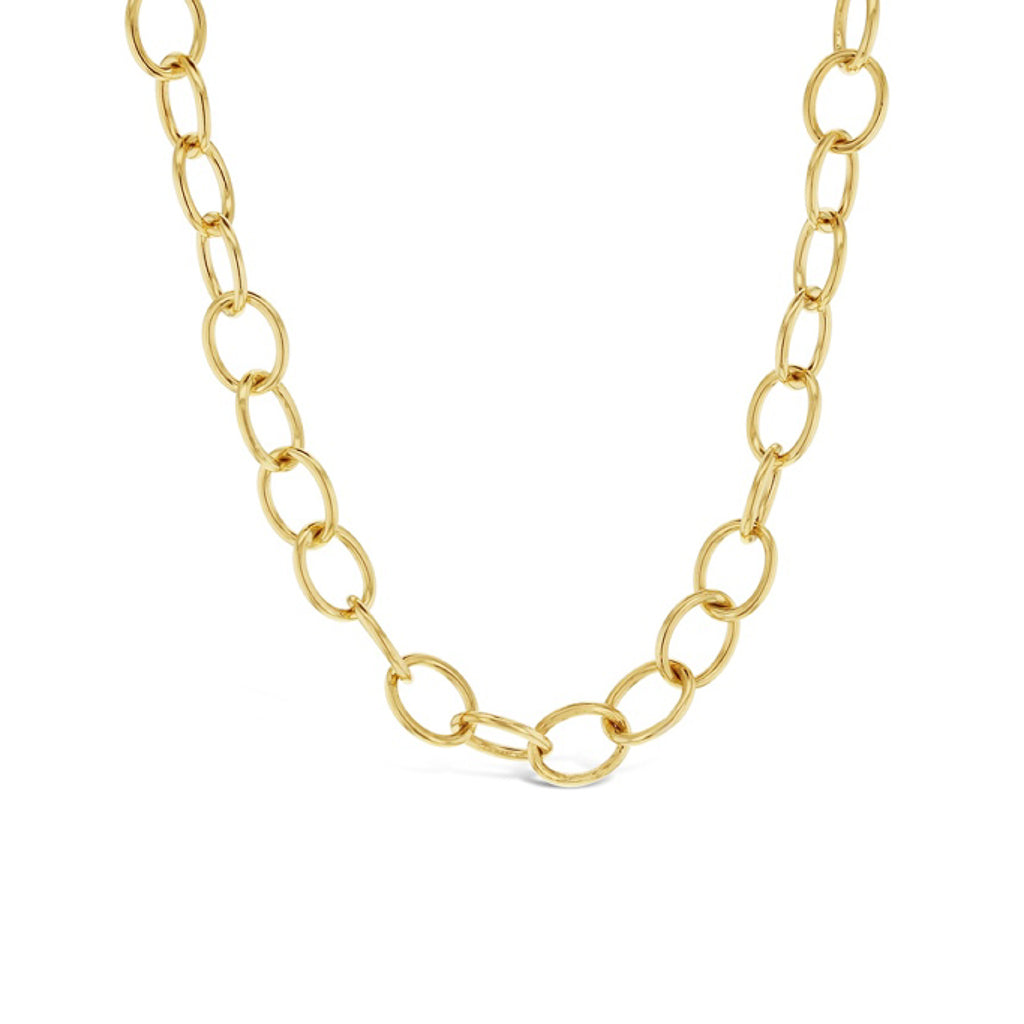 Small Open Oval Link Necklace 9ct Yellow Gold / 450mm