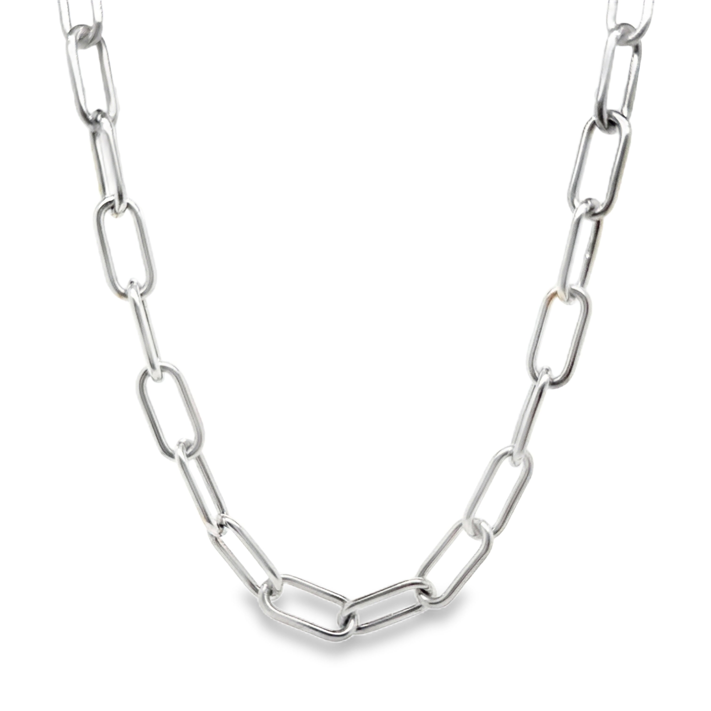 Sterling Silver Large Paperlink Necklace Sterling Silver