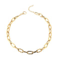 Italian Paperlink Necklace Sterling Silver, Gold Plated