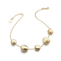 Italian Pebble Necklace Sterling Silver, Gold Plated