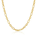 Fancy Link Chain Necklace yellow gold