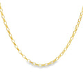 Oval Belcher Necklace yellow gold