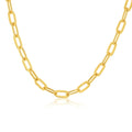 Oval Cable Necklace yellow gold
