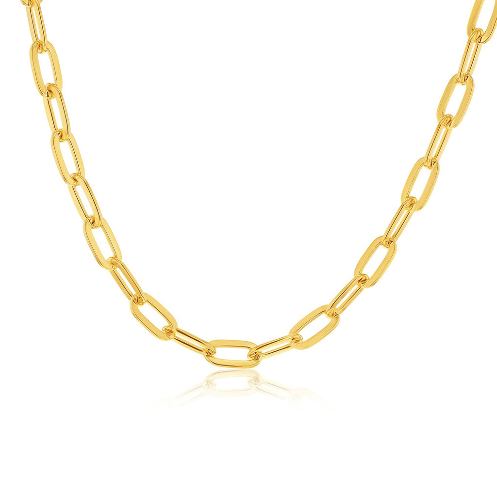 Oval Cable Necklace yellow gold