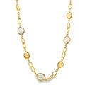 Coloured Stone Necklace Yellow Gold / 43cm