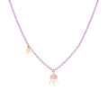 Sterling Silver Gold Plated Rubber Chain With Charm Sterling Silver / 1.7 g