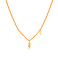 Sterling Silver Gold Plated Rubber Chain With Charm Sterling Silver / 1.7 g