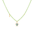 Sterling Silver Gold Plated Rubber Chain With Charm Sterling Silver / 1.7 g
