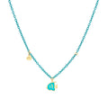 Sterling Silver Gold Plated Rubber Chain With Charm Sterling Silver / 1.7 g