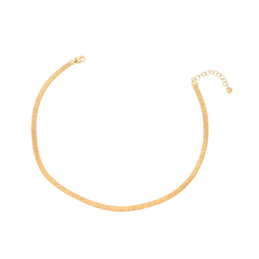 Silver Gold Plated Collar Sterling Silver Gold Plated / 15 g