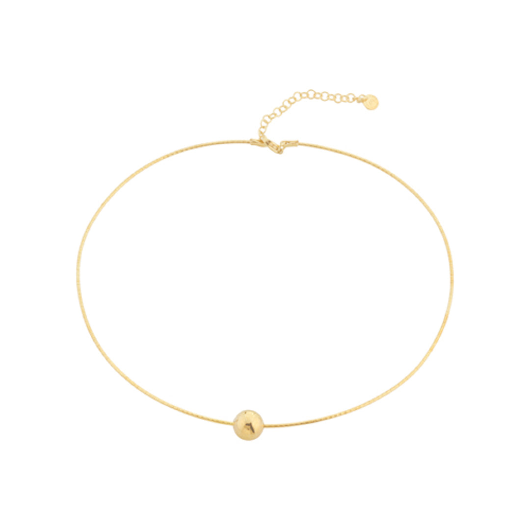 Silver Gold Plated Collar Sterling Silver Gold Plated / 7.4 g