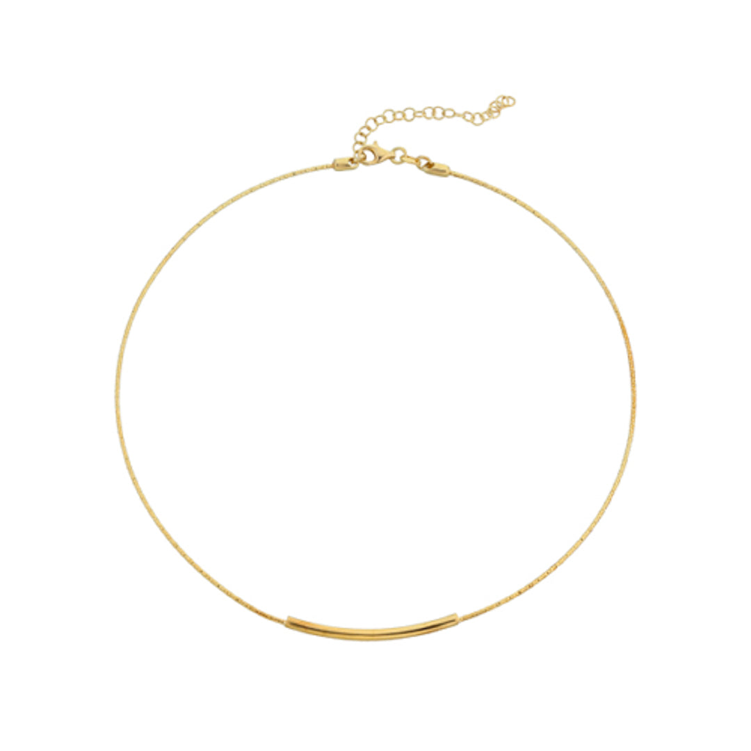 Silver Gold Plated Collar Sterling Silver Gold Plated / 6.55 g