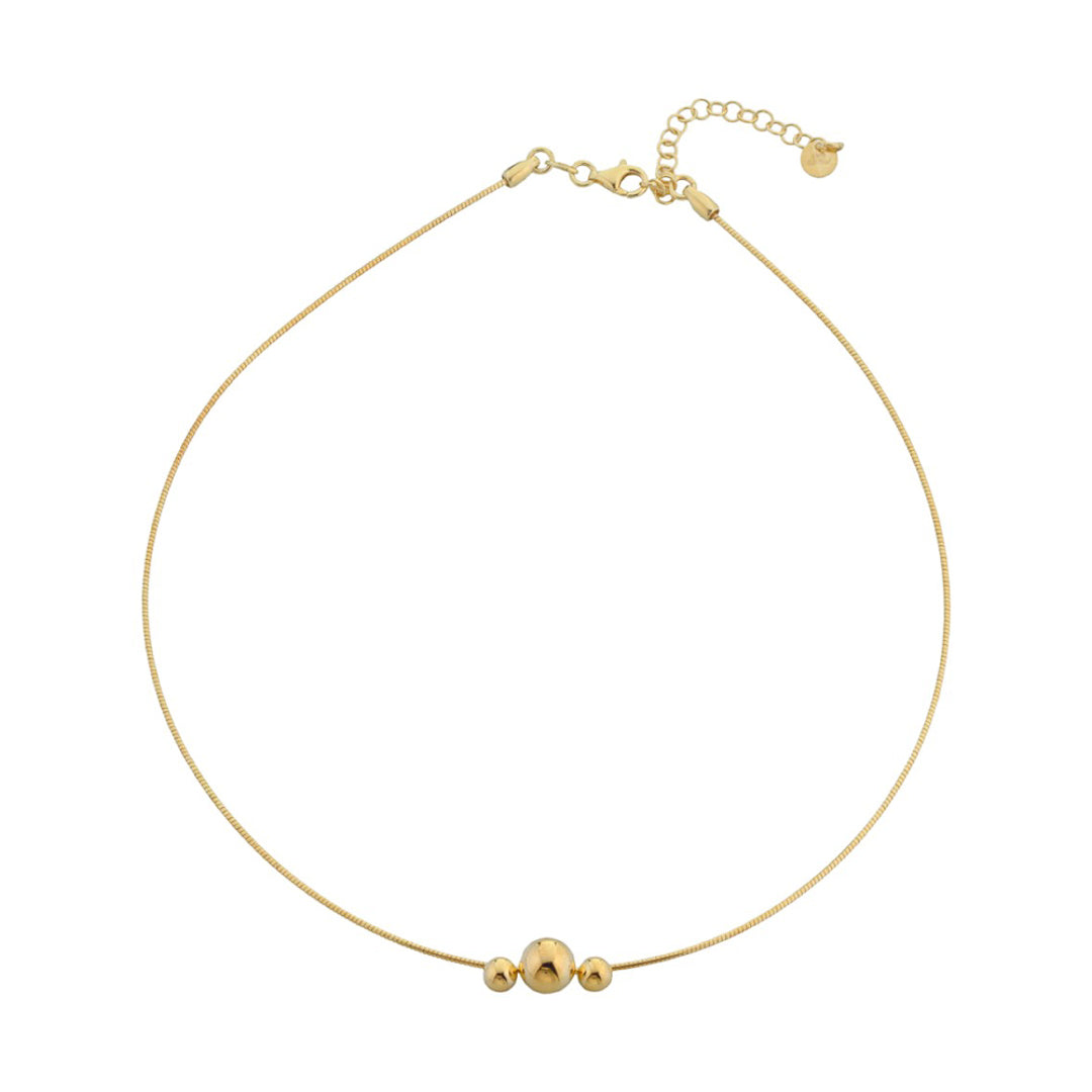 Silver Gold Plated Collar Sterling Silver Gold Plated / 5.6 g