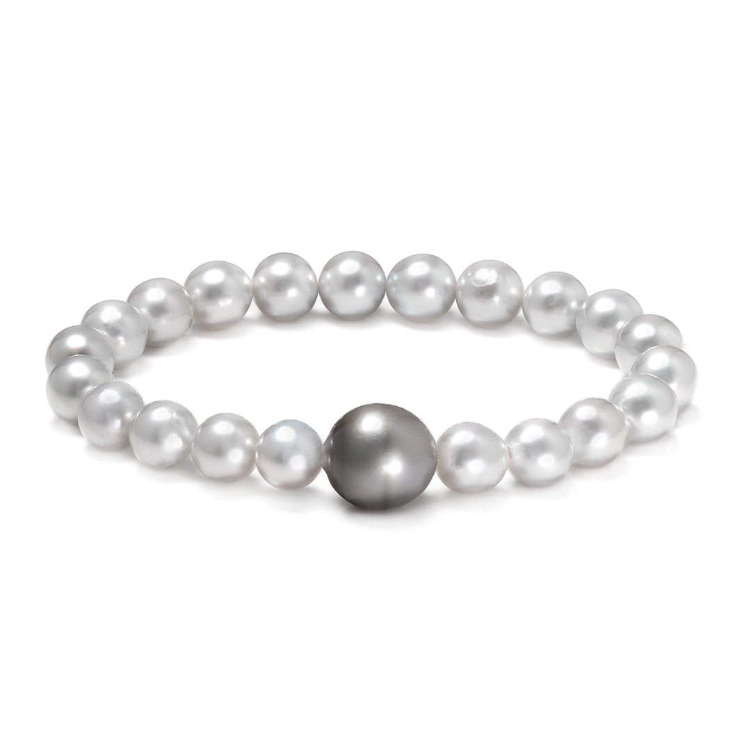 White & Grey South Sea Pearl Bracelet