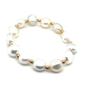 Keshi Pearl & Gold Bead Bracelet 14ct Gold / 11mm