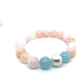 Pink & Blue Beryl & South Sea Pearl Bracelet Default Title / 10mm