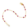 Ruby Bracelet Yellow Gold / 19cm