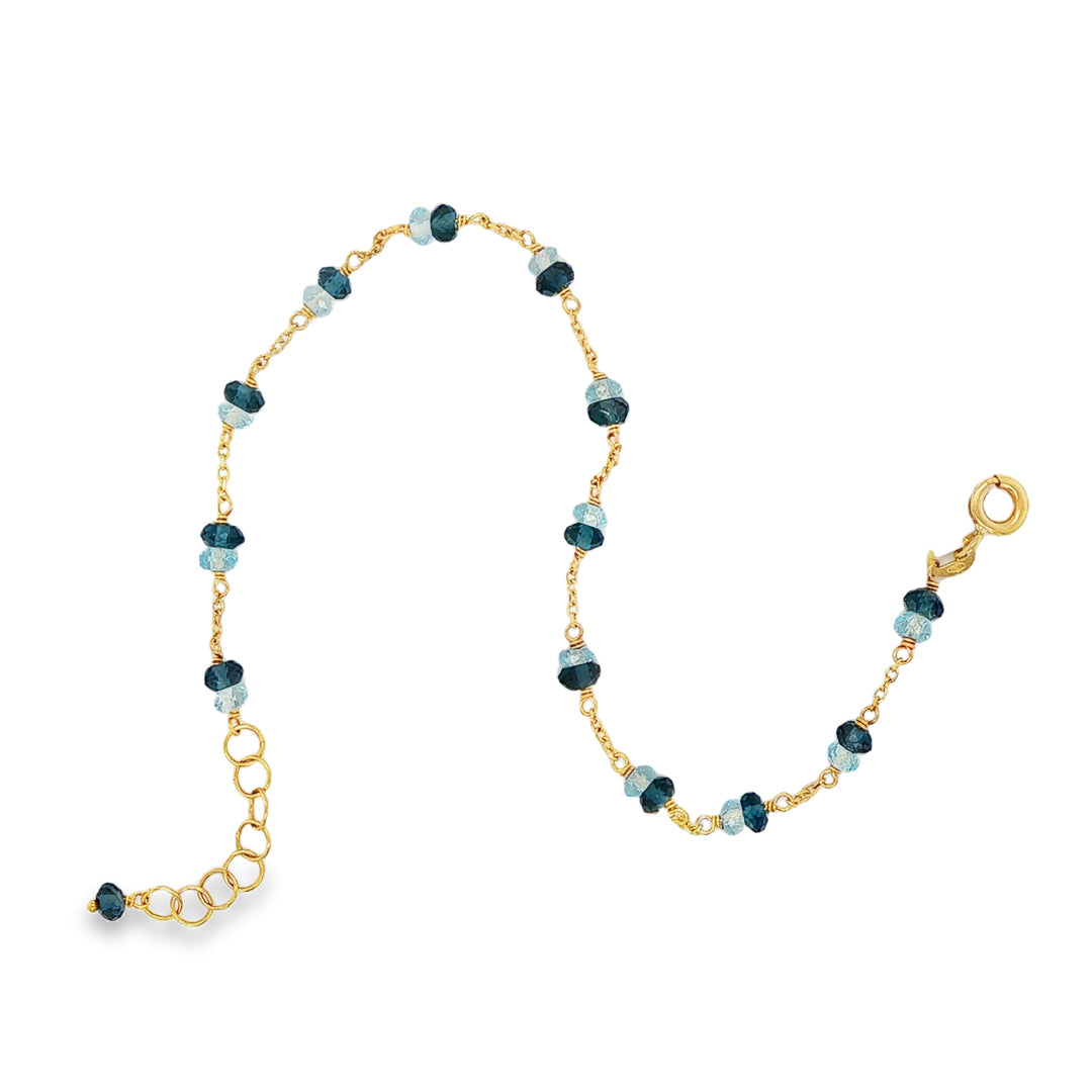 Topaz Bracelet Yellow Gold / 19cm