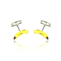 Silver Enamel Cufflinks Sterling Silver / 14.8 g