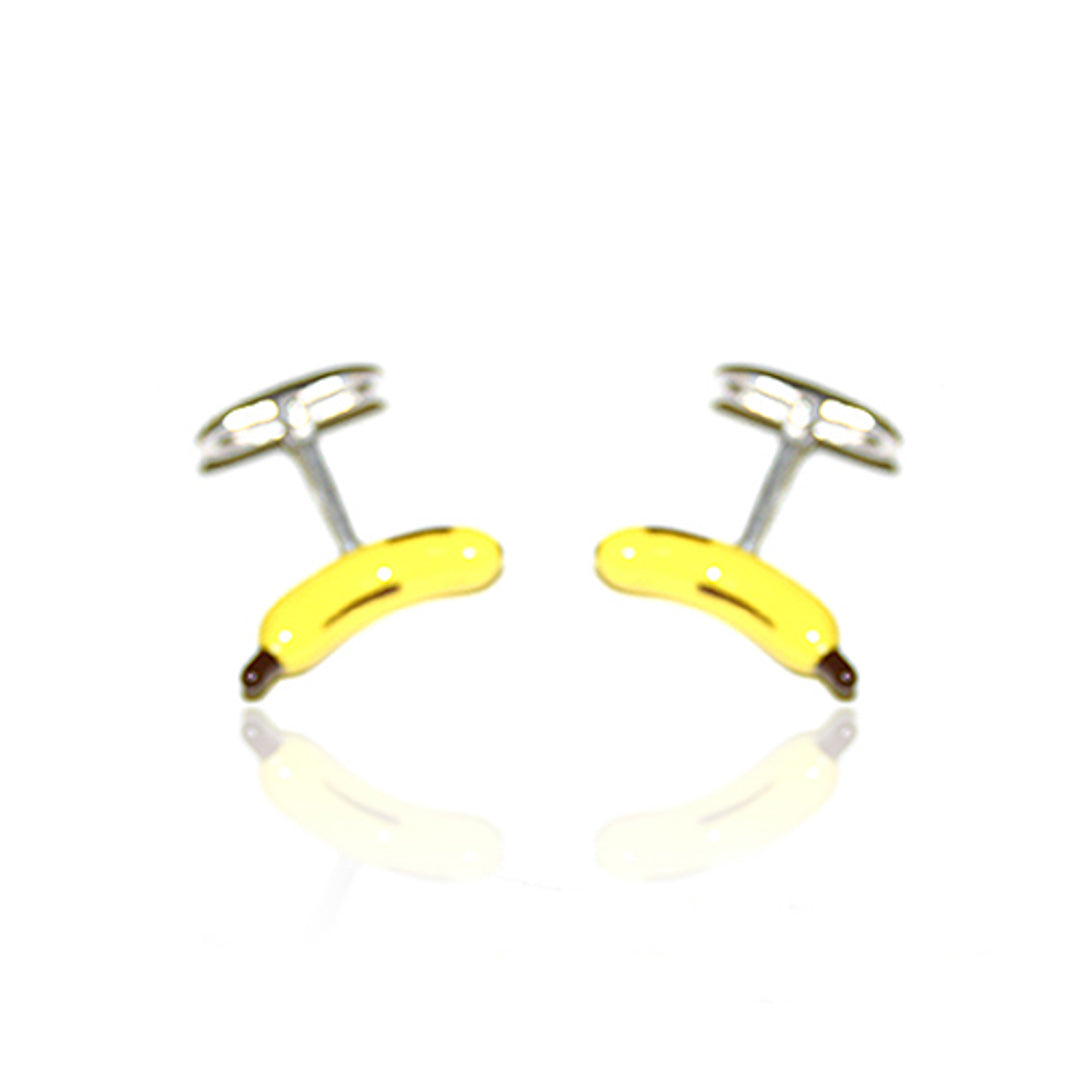Silver Enamel Cufflinks Sterling Silver / 14.8 g