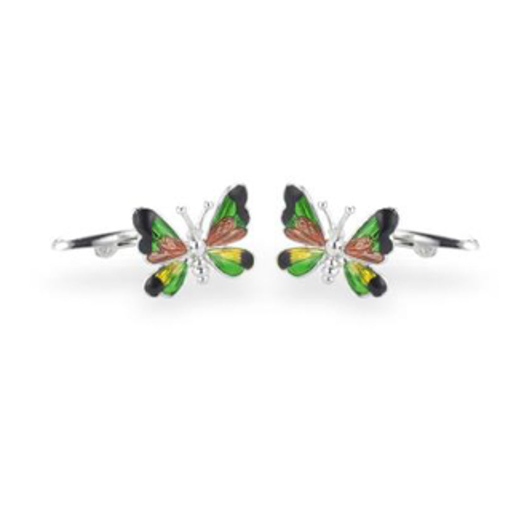 Silver Enamel Cufflinks Sterling Silver / 7.9 g