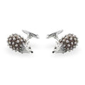 Silver Enamel Cufflinks Sterling Silver / 12.6 g