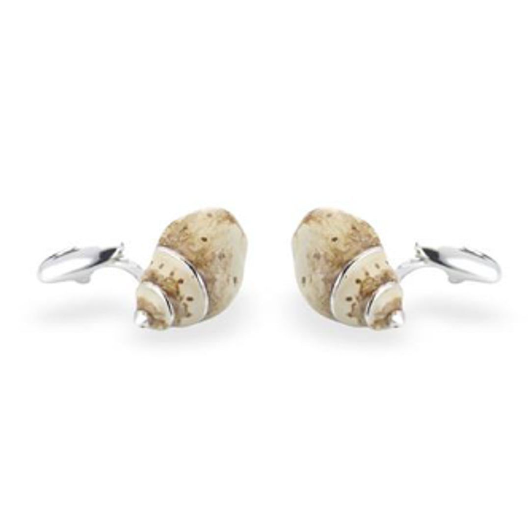 Silver Enamel Cufflinks Sterling Silver / 16 g