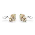 Silver Enamel Cufflinks Sterling Silver / 16 g