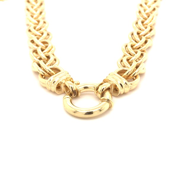 7mm BELCHER LINK 14K GOLD EP 18" Necklace Bolt Ring Clasp Ladies Jewellery 
